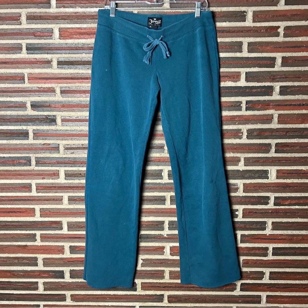 Jimmy'Z Angel Sweatpants Blue Bootcut Casual Pull On Drawstring Y2K 90s Style M